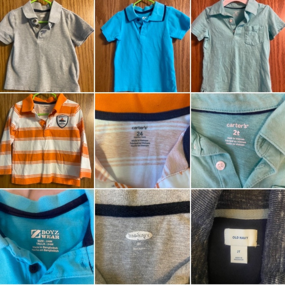 📦 Bundle of 4 Tops for Toddler and a Sweater. Boy Size 2